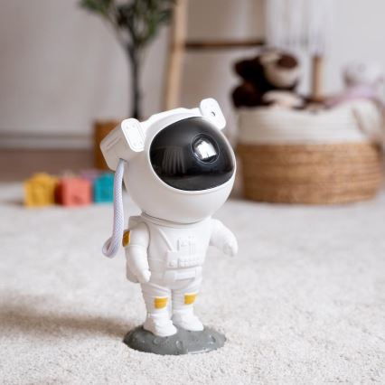 Retlux - Projetor LED infantil 230V astronauta 23,3 cm + controlo remoto