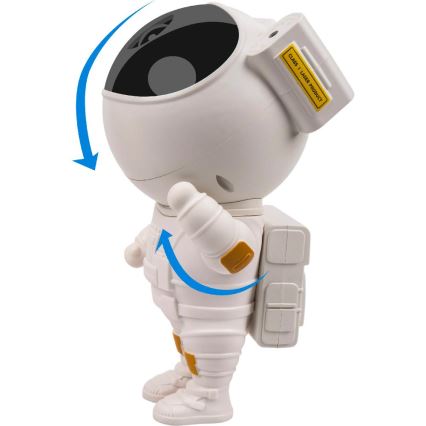 Retlux - Projetor LED infantil 230V astronauta 23,3 cm + controlo remoto