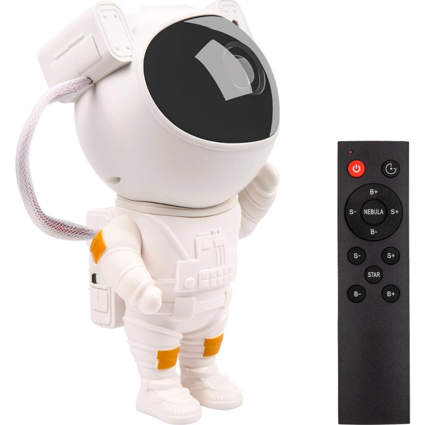 Retlux - Projetor LED infantil 230V astronauta 23,3 cm + controlo remoto