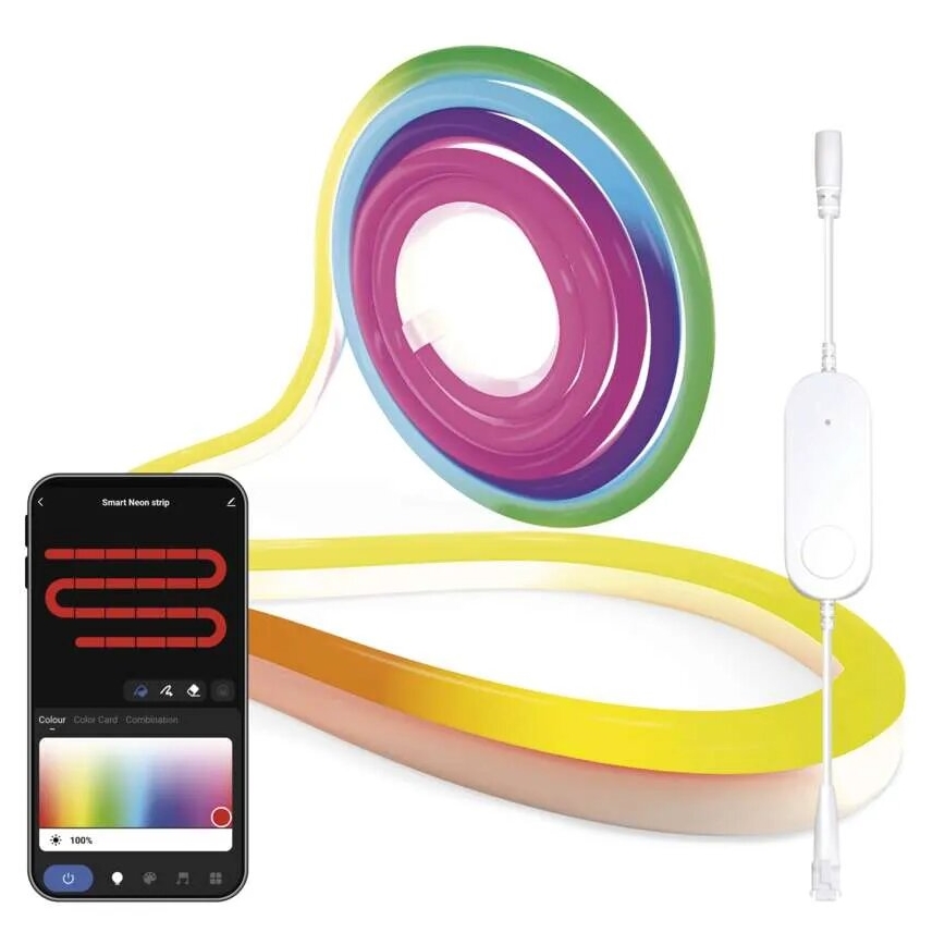 RGBIC Tira LED com regulação GoSmart LED/24W/230V 3 m Wi-Fi Tuya