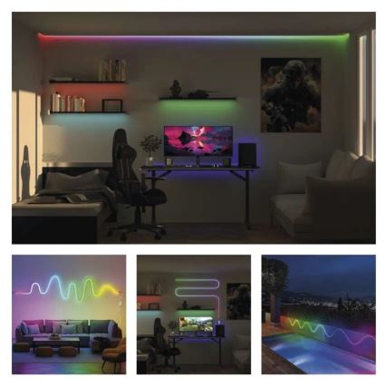 RGBIC Tira LED com regulação GoSmart LED/33W/230V 5 m Wi-Fi Tuya