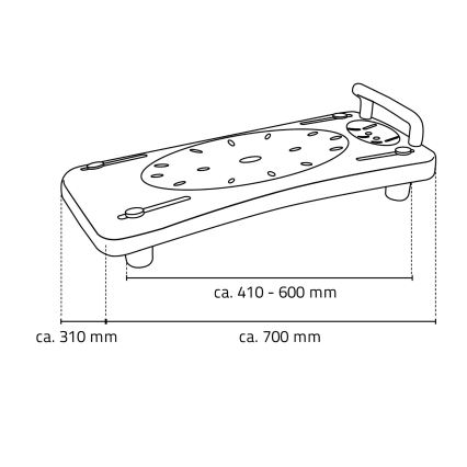 Ridder - Assento para banheira com alça 31x70 cm branco