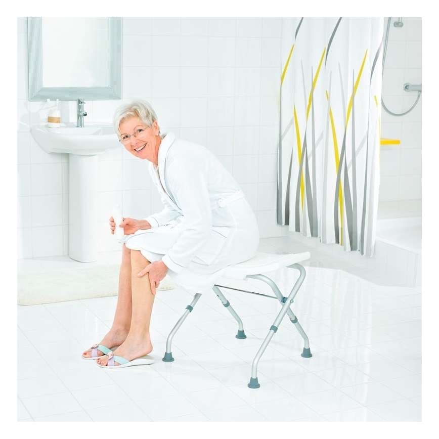 Ridder - Banqueta dobrável 50x51 cm branca