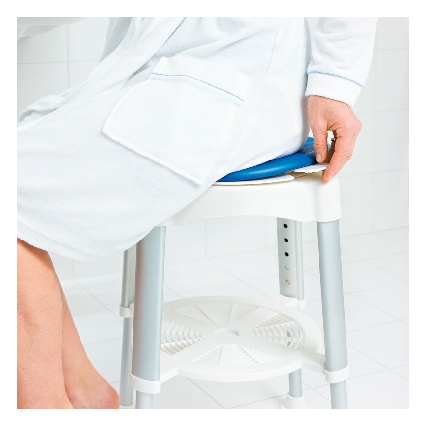 Ridder - Banqueta giratória 58x35,5 cm azul/branco