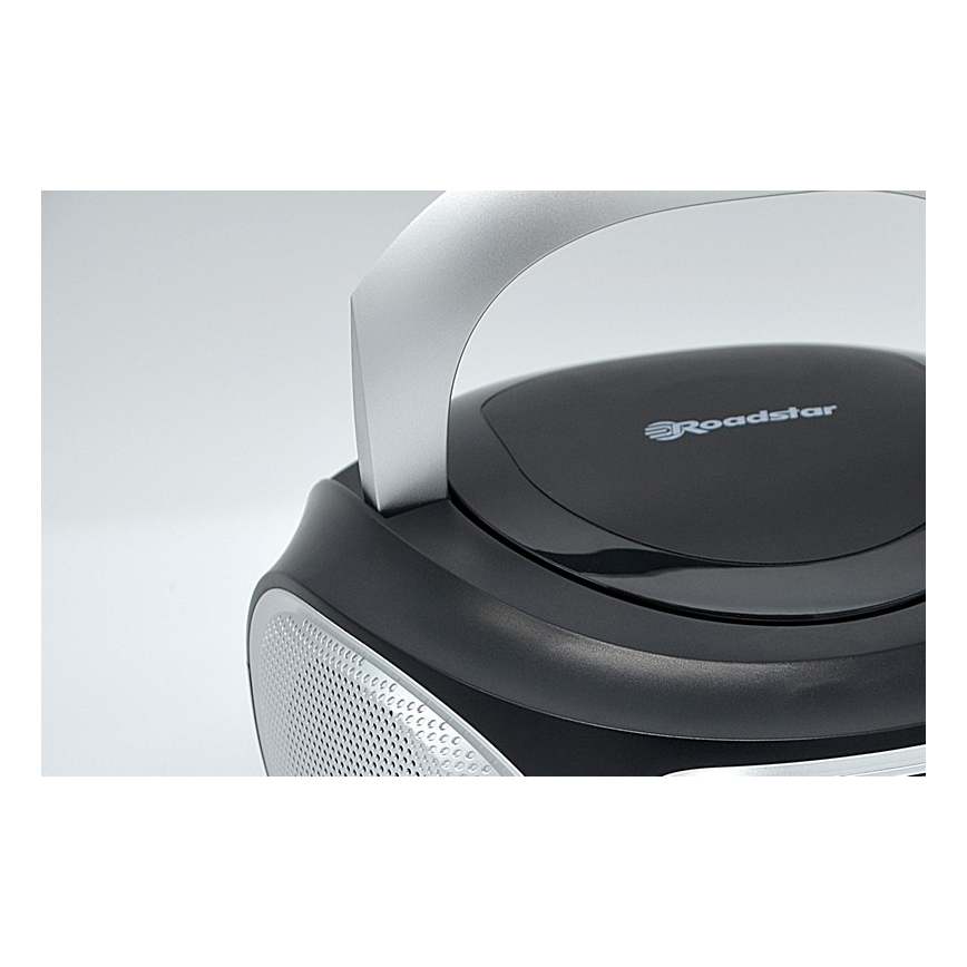 Roadstar CDR-365U/SL - Rádio com FM/PLL e USB 32W/230V/4xLR14 preto/prateado