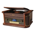 Roadstar HIF-1996D+BT - Sistema Hi-Fi com toca-discos, rádio, leitor de CD e cassete 40 W/230 V + controlo remoto