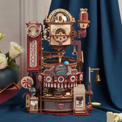 RoboTime - 3D puzzle com pista de berlindes Fábrica de chocolate