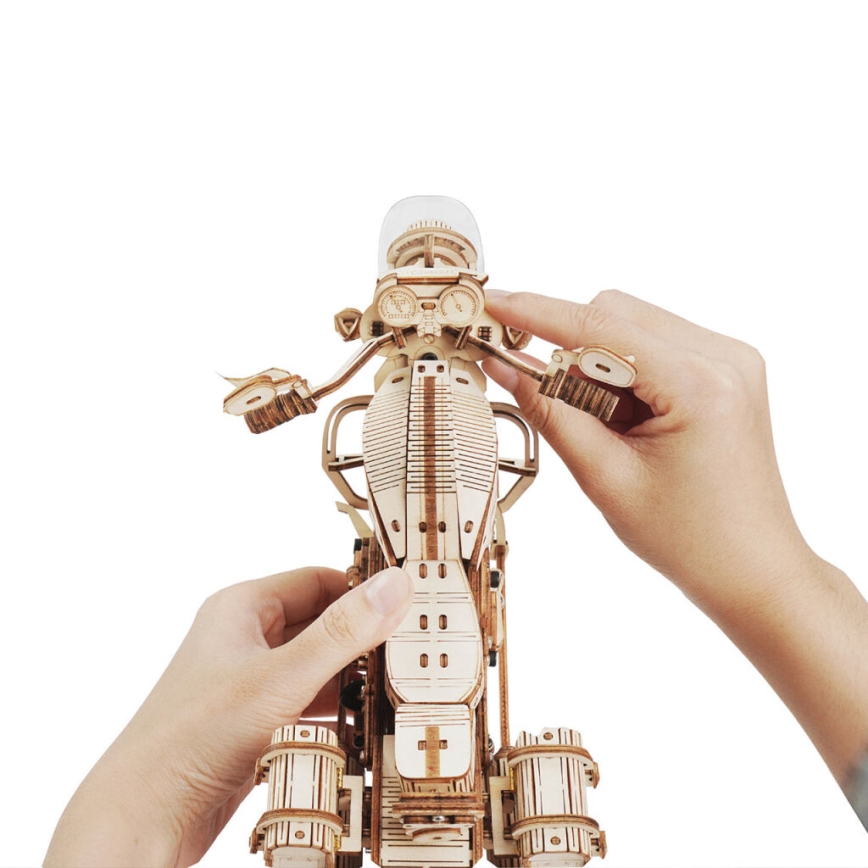 RoboTime - 3D puzzle mecânico de madeira Mota cruiser
