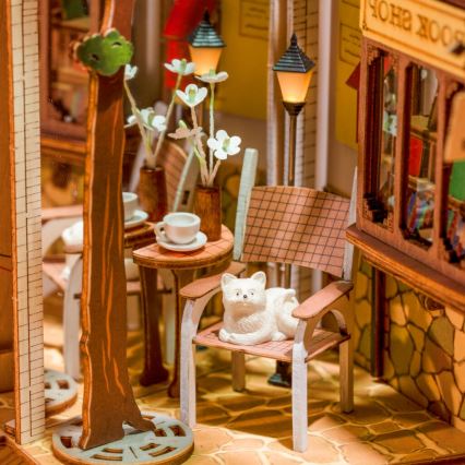 RoboTime - Casa LED para livros Cidade com sol 2xAAA