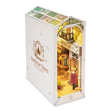 RoboTime - Casa LED para livros Cidade com sol 2xAAA