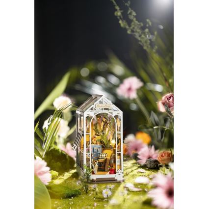 RoboTime - Casa LED  para livros Jardim casa 3D puzzle 2xAAA