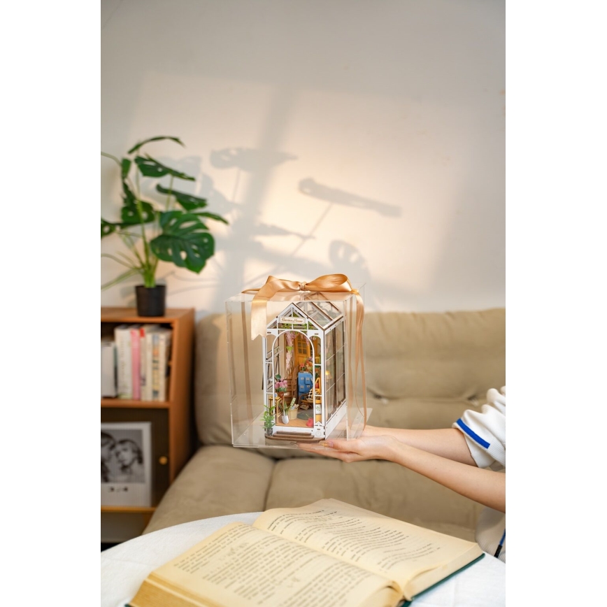 RoboTime - Casa LED  para livros Jardim casa 3D puzzle 2xAAA