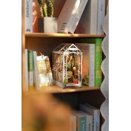 RoboTime - Casa LED  para livros Jardim casa 3D puzzle 2xAAA