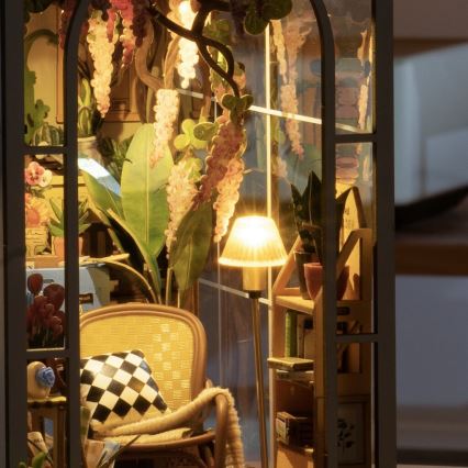 RoboTime - Casa LED  para livros Jardim casa 3D puzzle 2xAAA