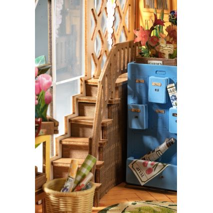 RoboTime - Casa LED  para livros Jardim casa 3D puzzle 2xAAA