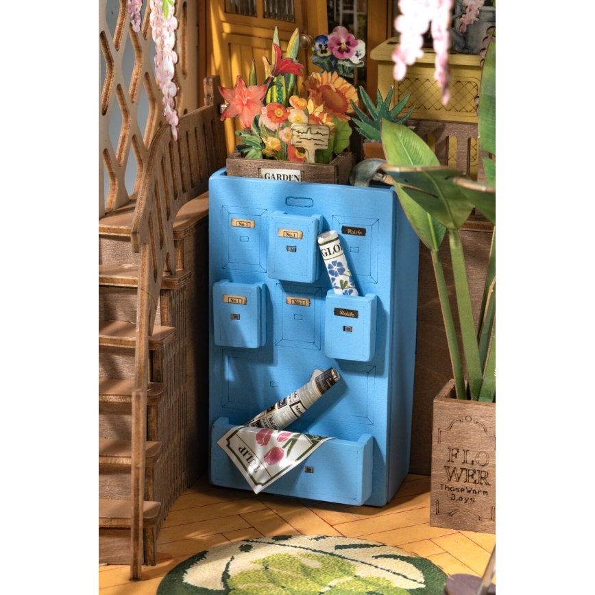 RoboTime - Casa LED  para livros Jardim casa 3D puzzle 2xAAA