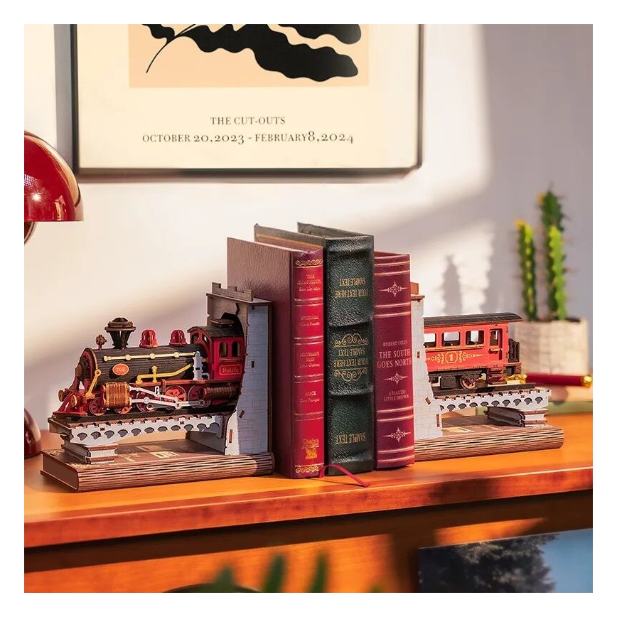 RoboTime - Puzzle 3D Travão para livros Comboio a vapor histórico