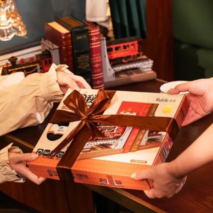 RoboTime - Puzzle 3D Travão para livros Comboio a vapor histórico