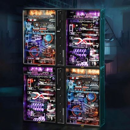 RoboTime - Puzzle mecânico 3D sobre carris de berlindes - Cidade do passado