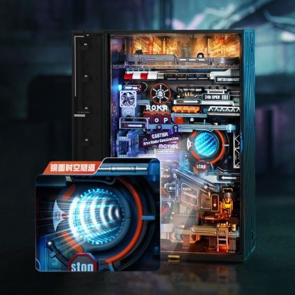 RoboTime - Puzzle mecânico 3D sobre carris de berlindes - Cidade do passado