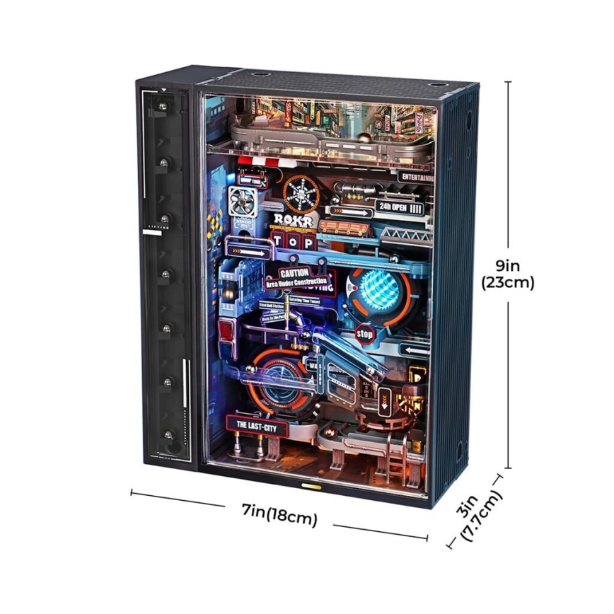 RoboTime - Puzzle mecânico 3D sobre carris de berlindes - Cidade do passado