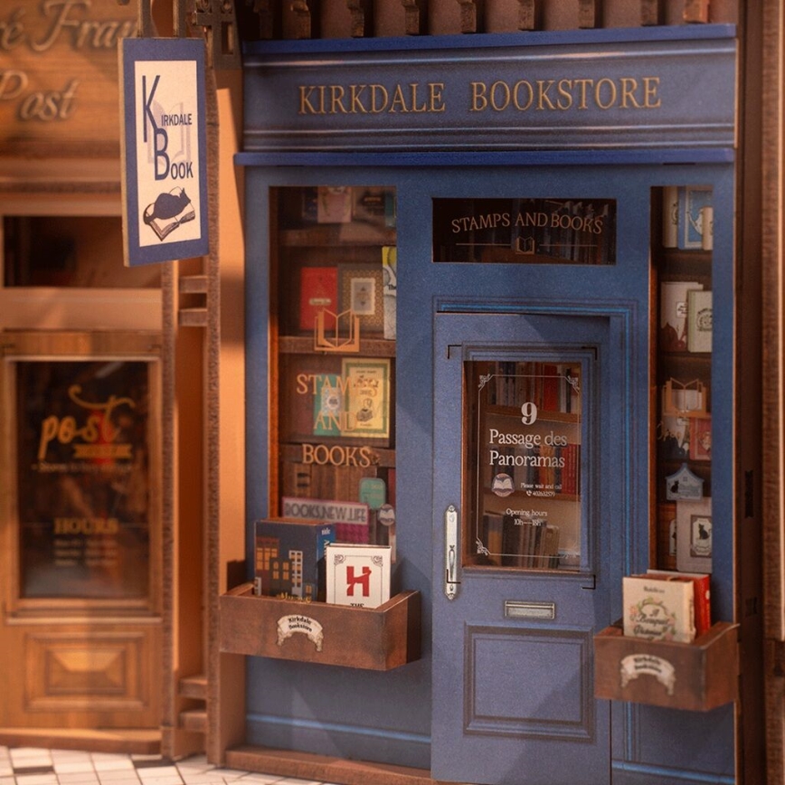 RoboTime - Quebra-cabeça 3D LED Suporte para livros Encontro na galeria com livros 2xAAA