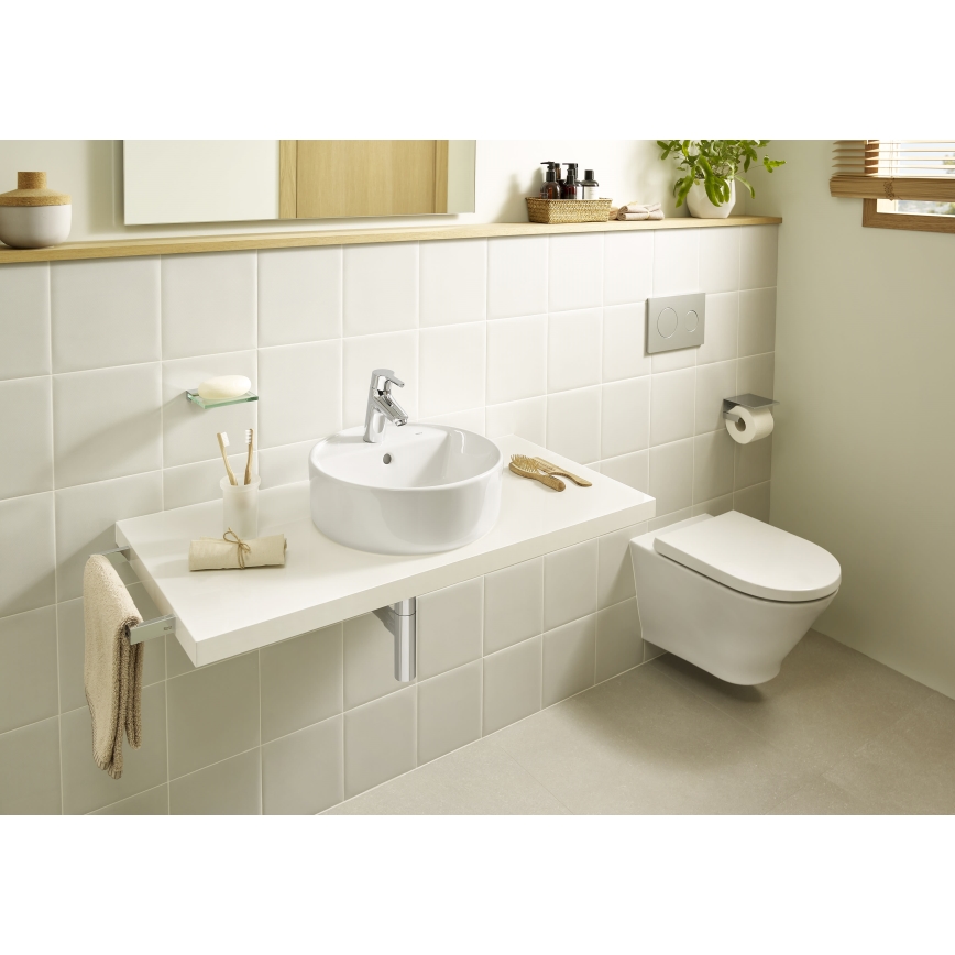 Roca A3270MJ000 - Lavatório de encostar GAP diâmetro 39 cm cerâmica/branco
