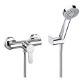 Roca A5A2009C02 - Conjunto de duche com bateria L20 cromo brilhante