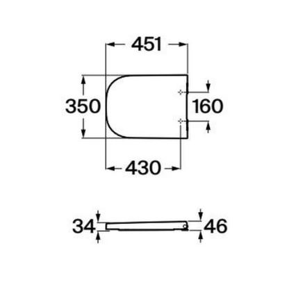 Roca A80147200B - Assento sanitário SoftClose GAP Supralit/branco