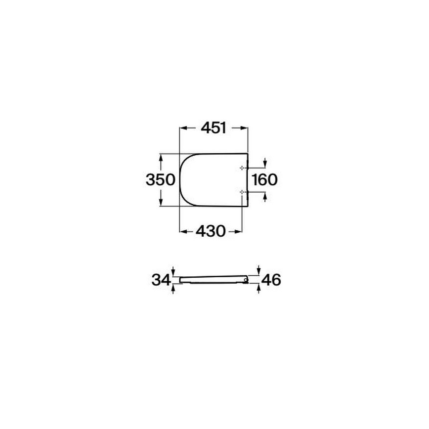 Roca A80147200B - Assento sanitário SoftClose GAP Supralit/branco