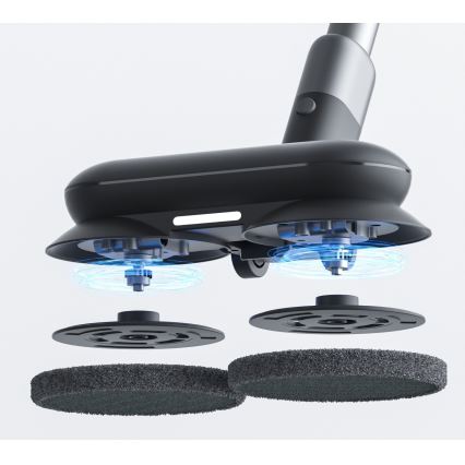 ROIDMI RI-X30VX - Aspirador de bastão 2em1 com LED ecrã e acessórios 435W/2500mAh cromado mate