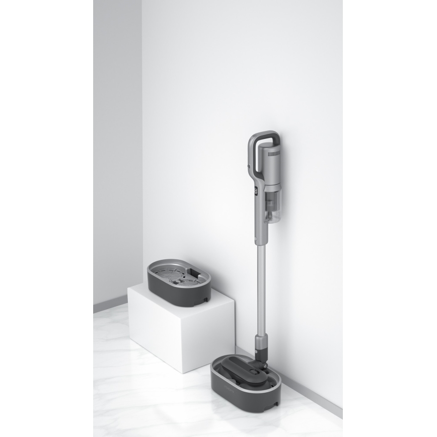 ROIDMI RI-X30VX - Aspirador de bastão 2em1 com LED ecrã e acessórios 435W/2500mAh cromado mate