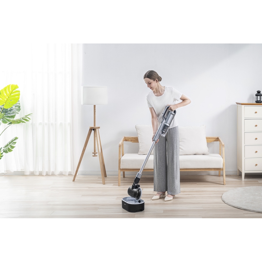 ROIDMI RI-X30VX - Aspirador de bastão 2em1 com LED ecrã e acessórios 435W/2500mAh cromado mate