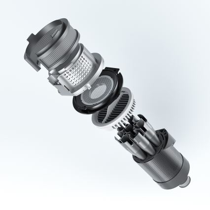 ROIDMI RI-X30VX - Aspirador de bastão 2em1 com LED ecrã e acessórios 435W/2500mAh cromado mate