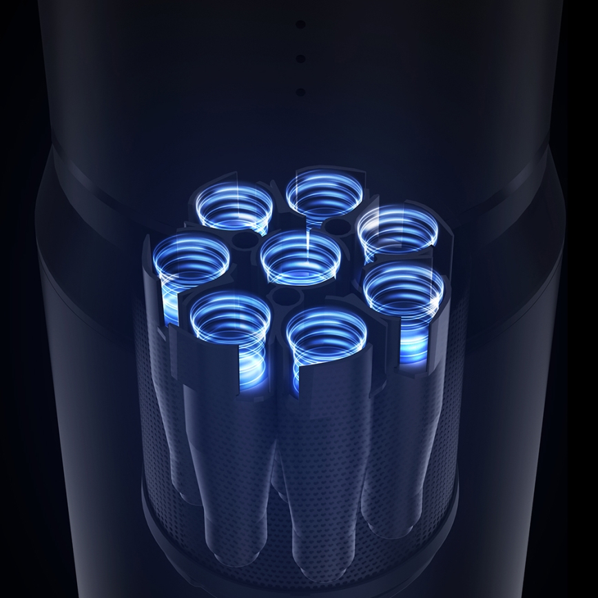 ROIDMI RI-X30VX - Aspirador de bastão 2em1 com LED ecrã e acessórios 435W/2500mAh cromado mate