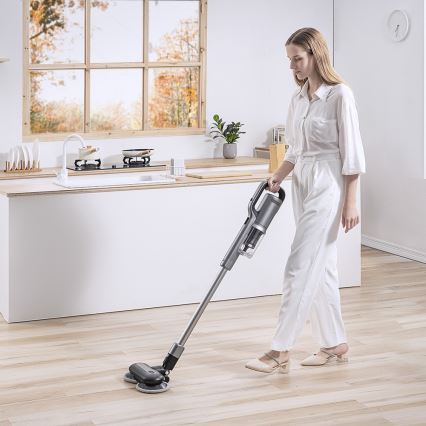 ROIDMI RI-X30VX - Aspirador de bastão 2em1 com LED ecrã e acessórios 435W/2500mAh cromado mate