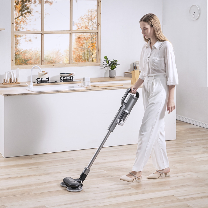 ROIDMI RI-X30VX - Aspirador de bastão 2em1 com LED ecrã e acessórios 435W/2500mAh cromado mate