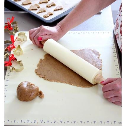 Rolo de madeira com silicone TORO 43 cm creme