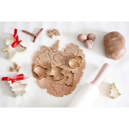 Rolo de madeira com silicone TORO 43 cm creme