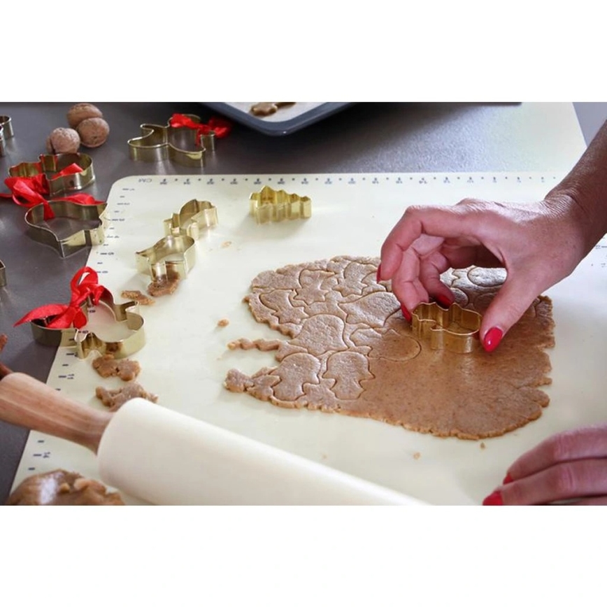 Rolo de massa em silicone TORO 52x42 cm, creme