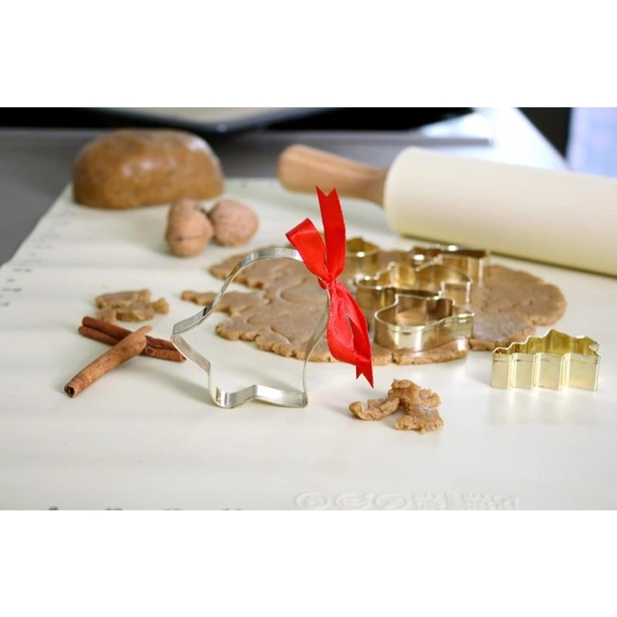 Rolo de massa em silicone TORO 52x42 cm, creme