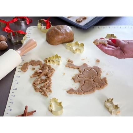 Rolo de massa em silicone TORO 52x42 cm, creme