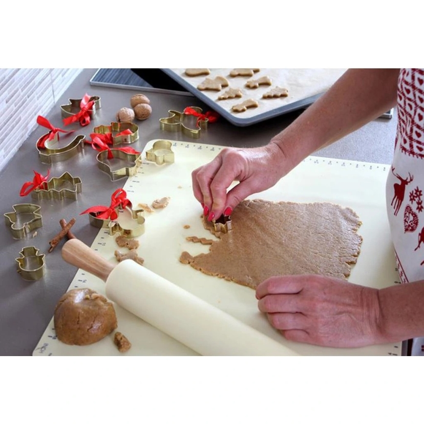 Rolo de massa em silicone TORO 52x42 cm, creme