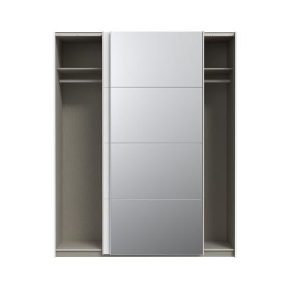 Roupeiro com espelho KARO 170x210 cm branco