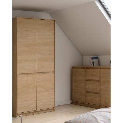 Roupeiro MIYABI 90x198x52 cm carvalho Cremona