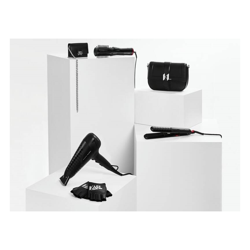 Rowenta - Alisador de cabelo KARL LAGERFELD OPTILISS preto