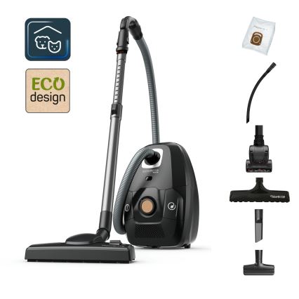 Rowenta - Aspirador com saco VERDE FORCE EFFITECH ECO TOTAL CLEAN 400W/230V preto