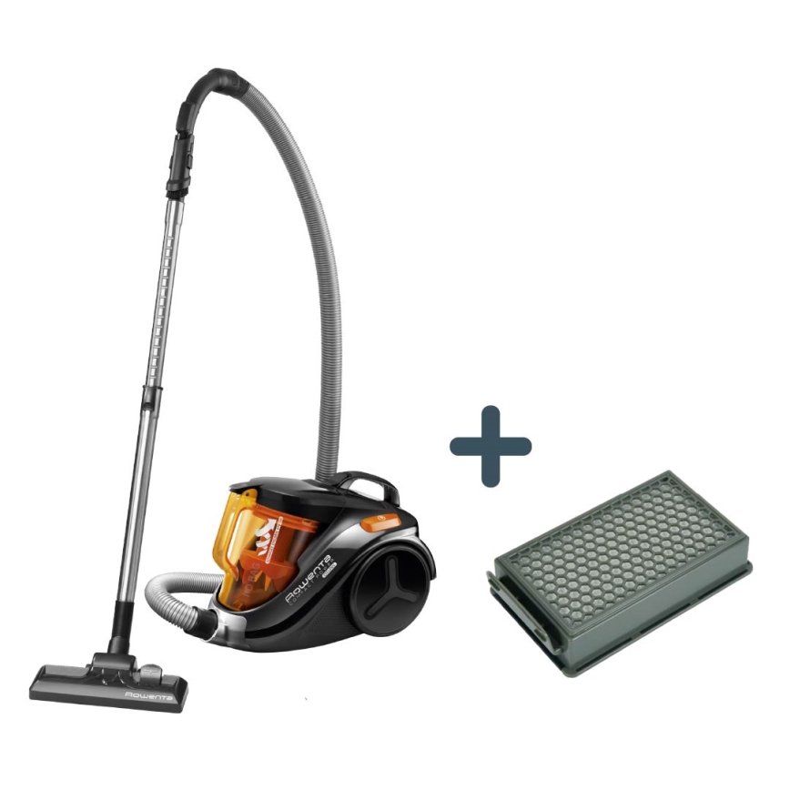 Rowenta - Aspirador sem saco COMPACT POWER 1,5l 750W/230V preto/laranja