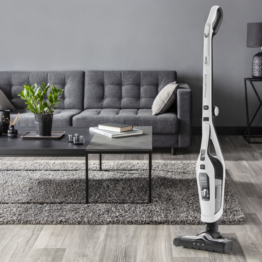 Rowenta - Aspirador vertical DUAL FORCE 2EM1 100W/18V 2500 mAh branco