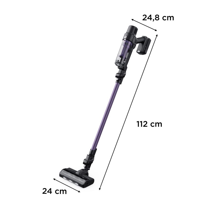 Rowenta - Aspirador vertical X-PERT 2em1 140W/18V 2500 mAh roxo